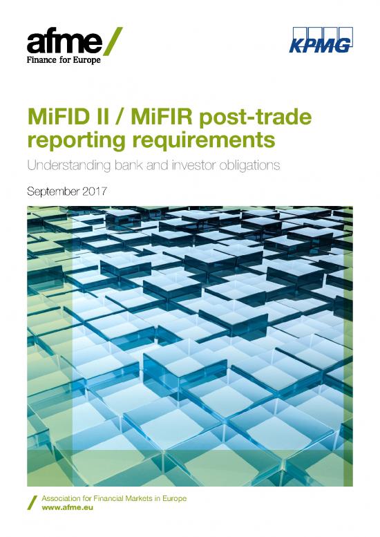 picture_Report Pdf 95081 | Afme Mifidii Mifir Post Trade Reporting Requirements