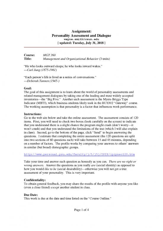 picture Personality Pdf 96435 | Assign Personality