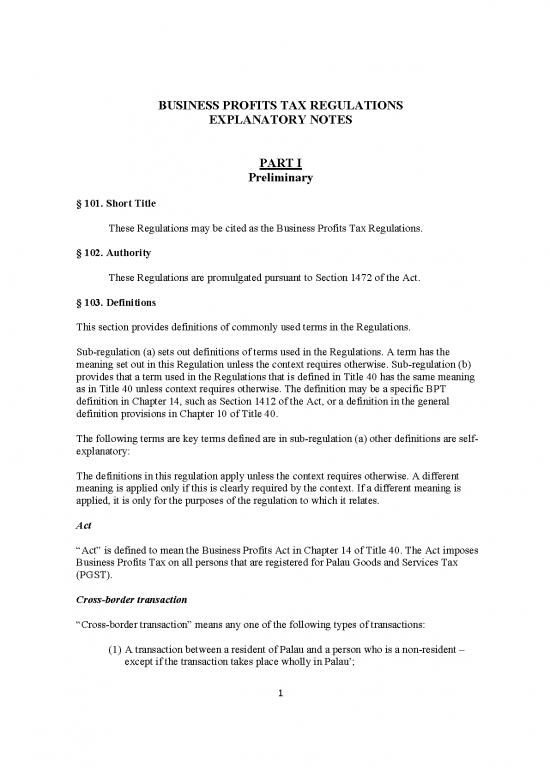 picture Business Regulations Notes Pdf 95374 | Bpt Re Explanatory Notes 31 May 2022