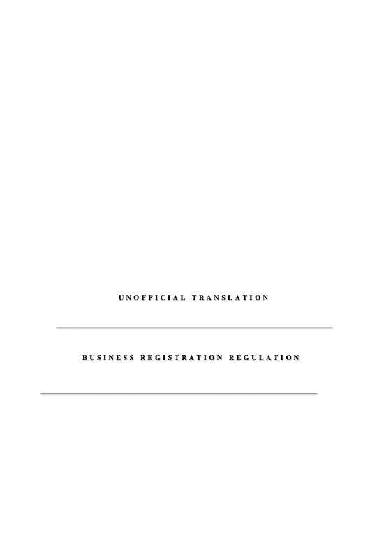 picture Business Regulation Pdf 94887 | Business Registration Regulation Unofficial Translation
