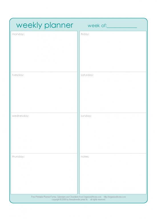 picture Weekly Planner Template Pdf 94702 | Calendar To Do Weekly