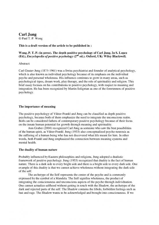 picture Psychological Types Pdf 96953 | Carl Jung Encyclopedia Of Positive Psychology 2nd Ed Draft