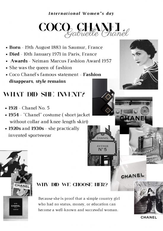 picture Fashion Pdf 95661 | Coco Chanel