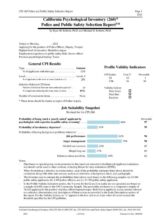 picture1_California Psychological Inventory Pdf 97088 | Cpi 260 Ppsr Sample