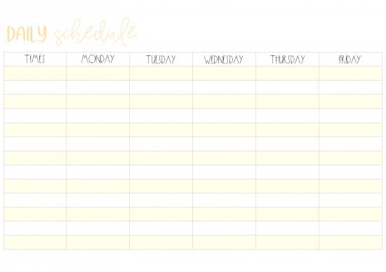 picture Schedule Pdf 94612 | Daily Schedule Freebie