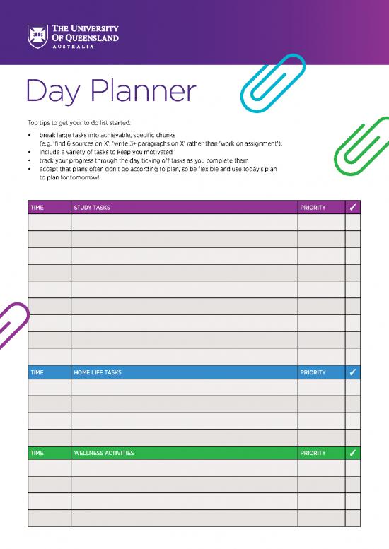 picture Day Planner Pdf 94570 | Day Planner