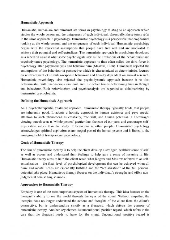 picture Existential Therapy Pdf 96717 | Debashree Sinhahumanistic Therapy2021 06 24humanistic Approach