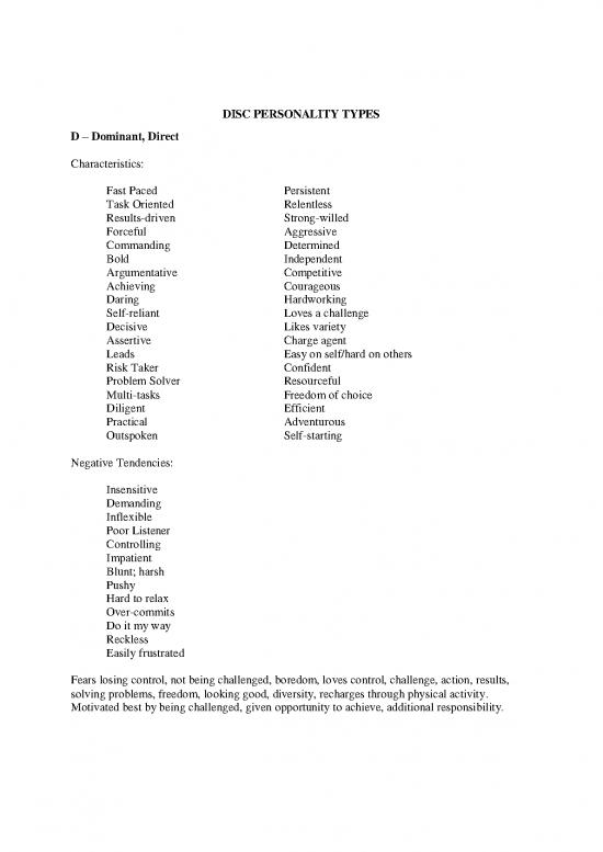 picture1_Personality Pdf 96031 | Disc Personality Type Test