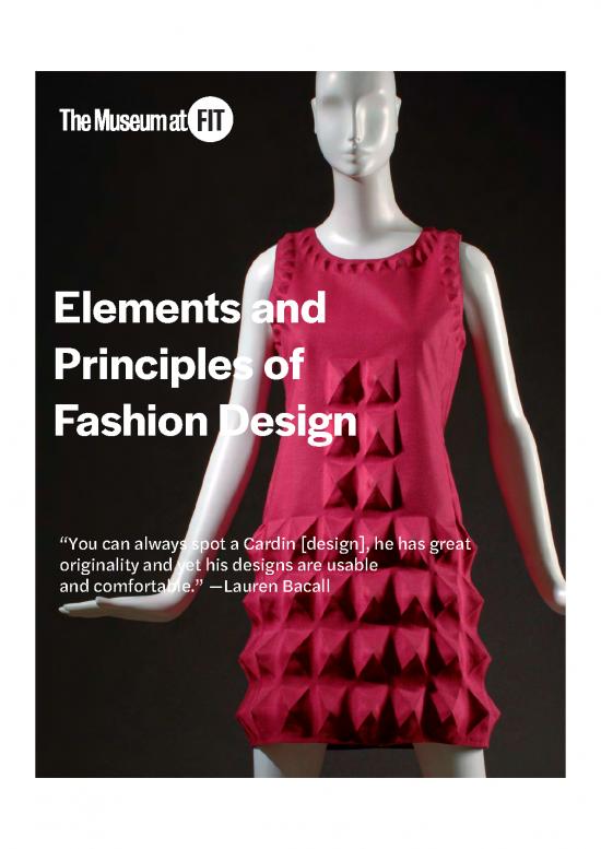 Fashion Pdf 95660 Elements And Principles Of Fashion Design