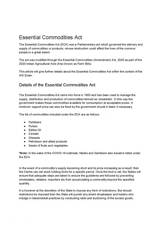 picture Essential Commodities Act Amendment 2020 Pdf 94831 | Essential Commodities Act