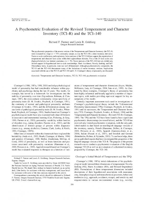 picture1_Therapeutic Community Pdf 96506 | Farmer&goldberg 2008 Psychometriceval Tci R&tc1 140 Pa