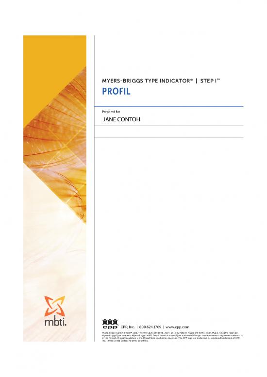 picture_Mbti Pdf 96088 | Form M Profile  Indonesian