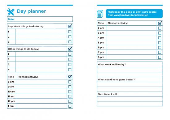 picture Day Planner Pdf 94514 | Headway Day Planner