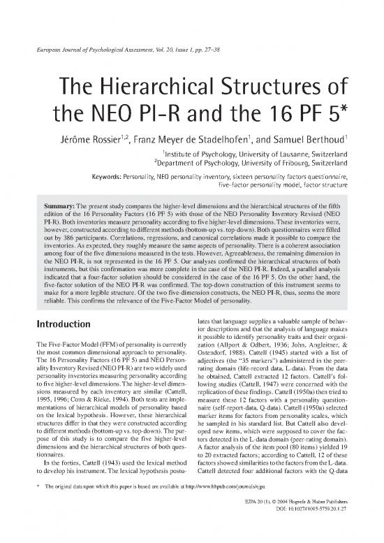 picture Personality Pdf 97054 | Hierar~1