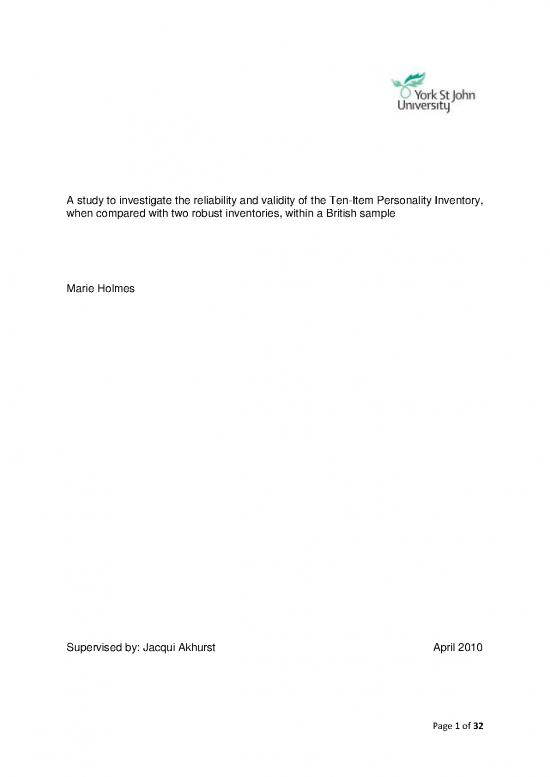 picture Personality Pdf 95917 | Holmes York St John