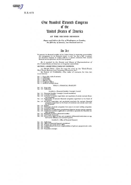 picture Dodd Frank Act Pdf 95121 | Hr4173 Enrolledbill