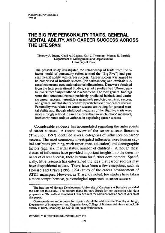 picture1_Personality Pdf 96741 | Judge, Higgins, Thoresen, & Barrick Ppsych
