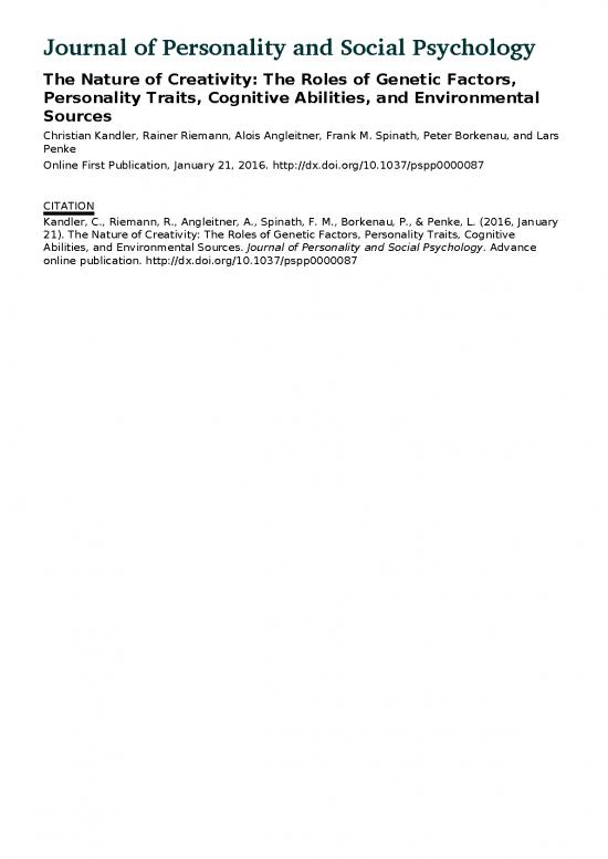 picture1_Personality Pdf 97103 | Kandler Et Al In Press   The Nature Of Creativity