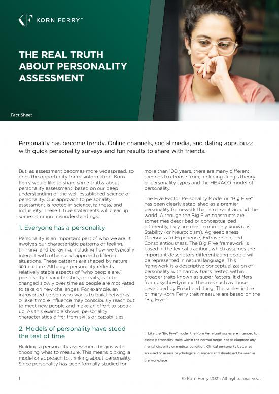 picture1_Personality Pdf 97099 | Kfi The Real Truth About Personality Assessment