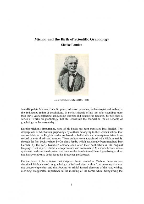 picture1_Graphology Pdf 96883 | Michonandthebirthofscientificgraphology