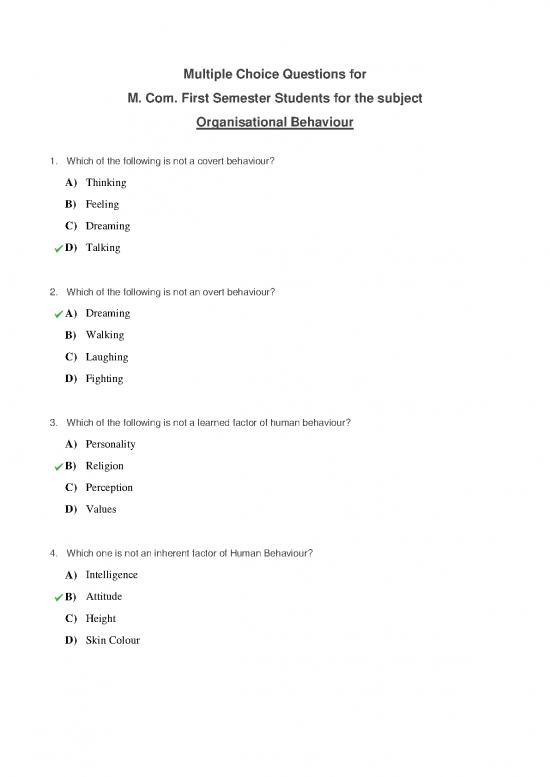 picture1_Personality Pdf 97120 | Multiple Choice Questions For Organisational Behaviour