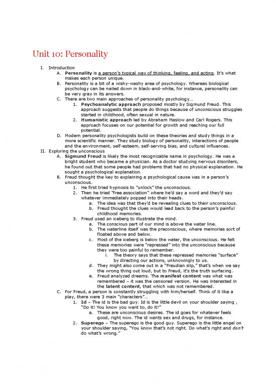 picture Personality Pdf 96901 | Myers Personality Notes