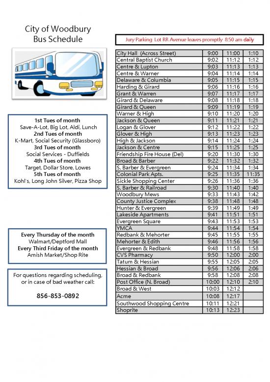 Schedule Pdf 94640 New Bus Schedule