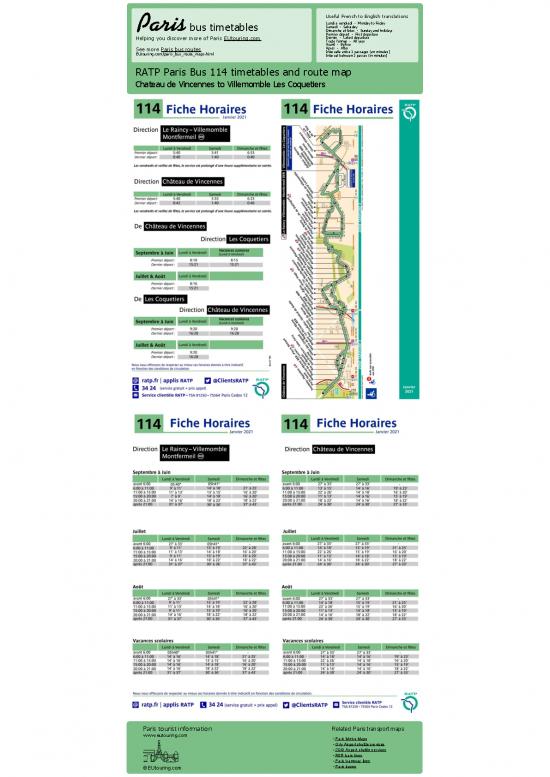 picture_Paris Bus 114 Timetables Via Eutouring