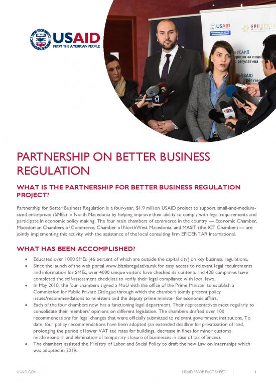 picture Business Regulation Pdf 95763 | Partnership For Better Business Regulation Project Fact Sheet