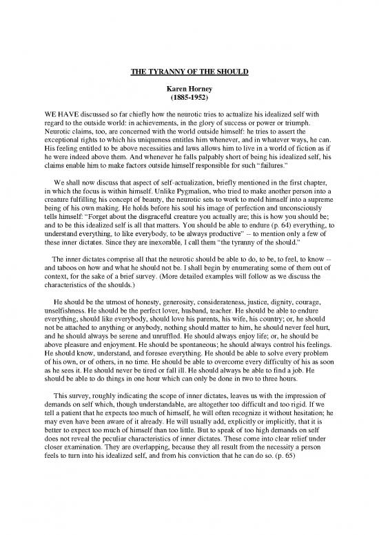 picture Karen Horney Pdf 95845 | Perfectionism Horneykarentyrannyoftheshould