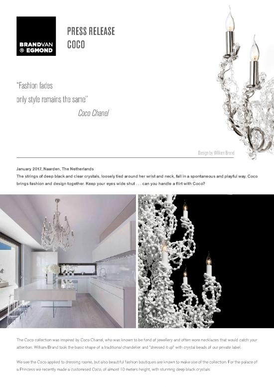 picture1_Fashion Pdf 95433 | Press Releases Brandvanegmond Coco Lighting Collection