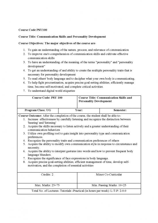 picture1_Personality Pdf 95888 | Psy 100   Communication Skills And Personality Development