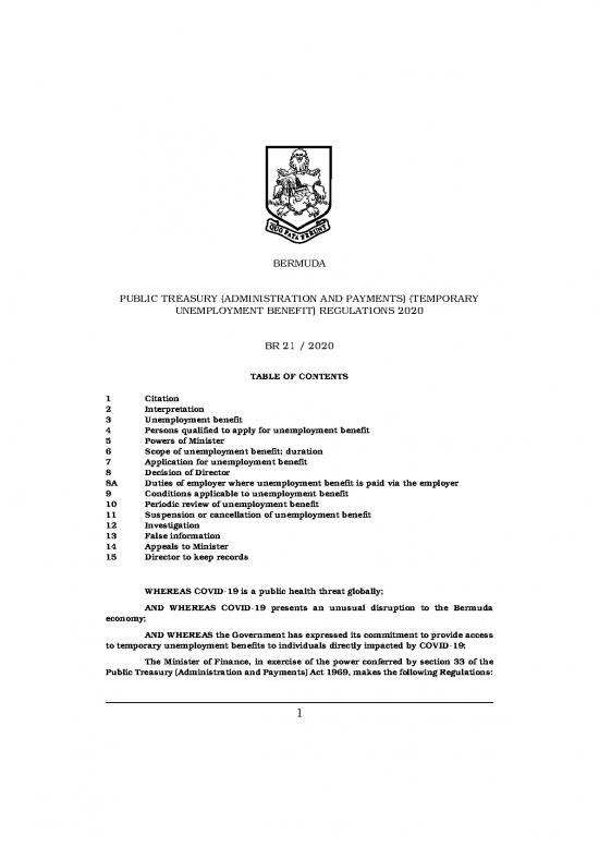 picture1_Treasury Regulations Pdf 95099 | Public Treasury (administration And Payments) (temporary Unemployment Benefit) Regulations 2020
