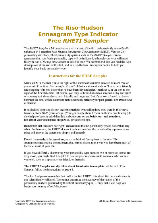 picture Personality Pdf 95857 | Rheti Samplerhc