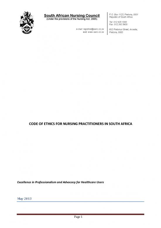 picture1_Act Therapy Pdf 94988 | Sanc Code Of Ethics For Nursing In South Africa