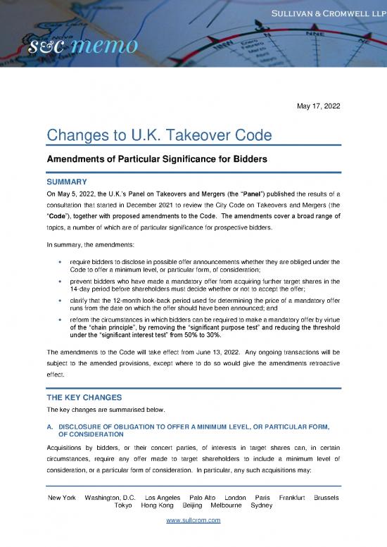 picture Takeover Code Pdf 95718 | Sc Publication Changes To Uk Takeover Code Particular Significance For Bidders