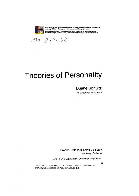 picture Personality Pdf 96447 | Schultz D 1976