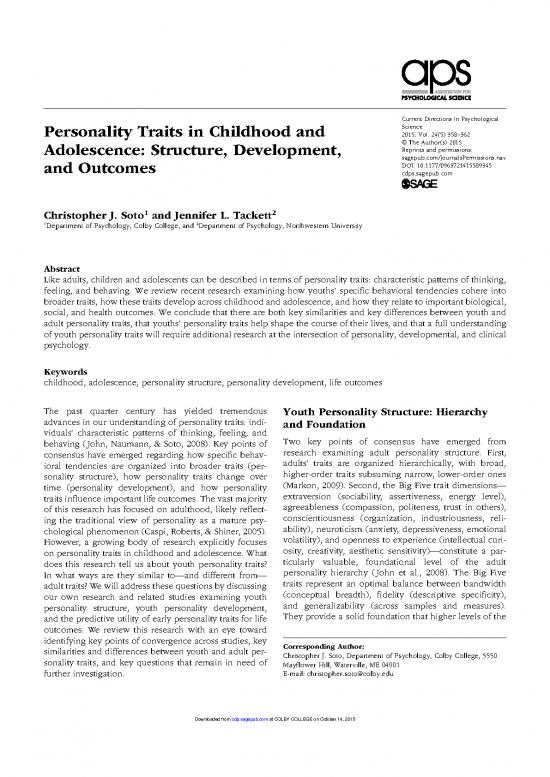 picture1_Personality Pdf 96915 | Soto Tackett 2015