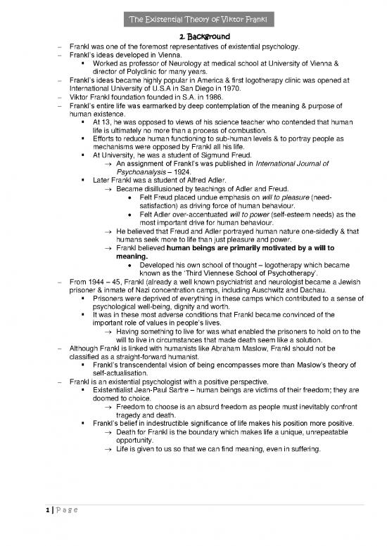 picture Journal Pdf 96258 | The Existential Theory Of Viktor Frankl