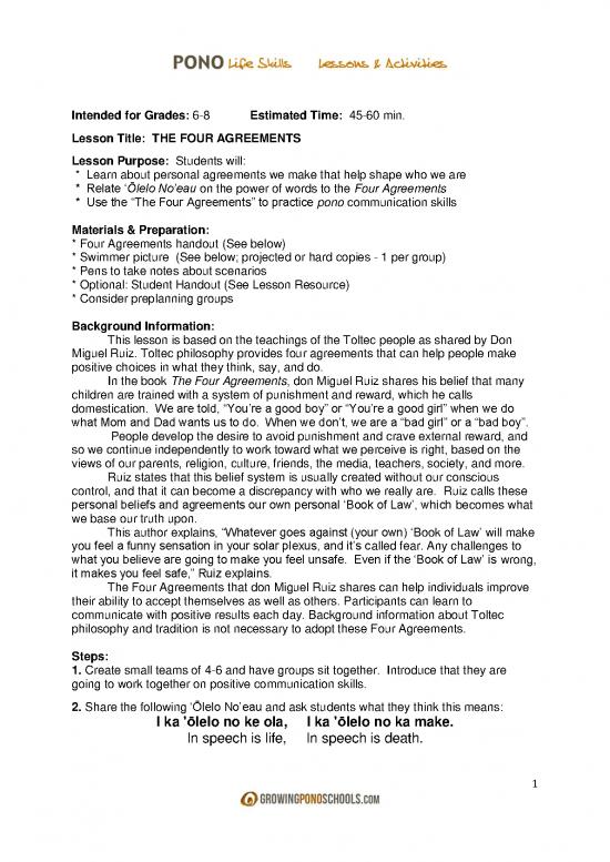 picture_The Four Agreements Don Miguel Ruiz Pdf 96110 | The Four Agreements Lesson Resource