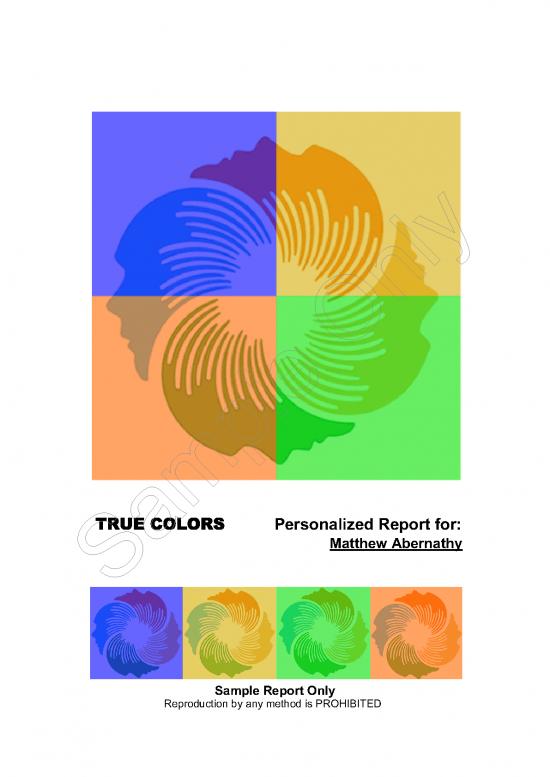 picture Personality Pdf 96037 | True Colors Personality Test