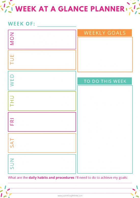 picture1_Weekly Planner Template Pdf 94724 | Week At A Glance Weekly Planner Template Colorful Confetti Learnalongwithmcom