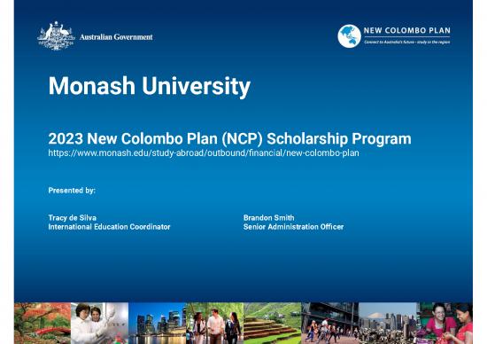 picture Monash University Colombo 10254 | Monash University 2023 New Colombo Plan (ncp) Scholarship Program | Beasiswa 2022