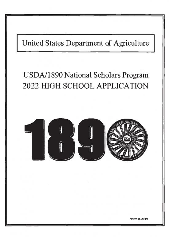 Application Format Pdf 10269 Usda 1890 National Scholars Program 2022