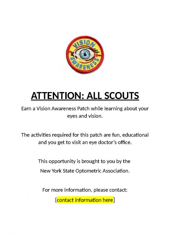 picture Doctor Ppt 10482 | Vision Awareness Patch Flyer Template | Flyer Template Word