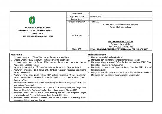 picture Laporan Keuangan 10982 | Penyusunan Laporan Realisasi Keuangan Dan Neraca Skpd | File Laporan Lainnya