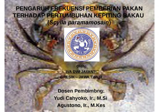 picture_Tujuan Penelitian Adalah 8996 | Pengaruh Frekuensi Pemberian Pakan Terhadap Moulting Kepiting Bakau | Perikanan Dan Kelautan