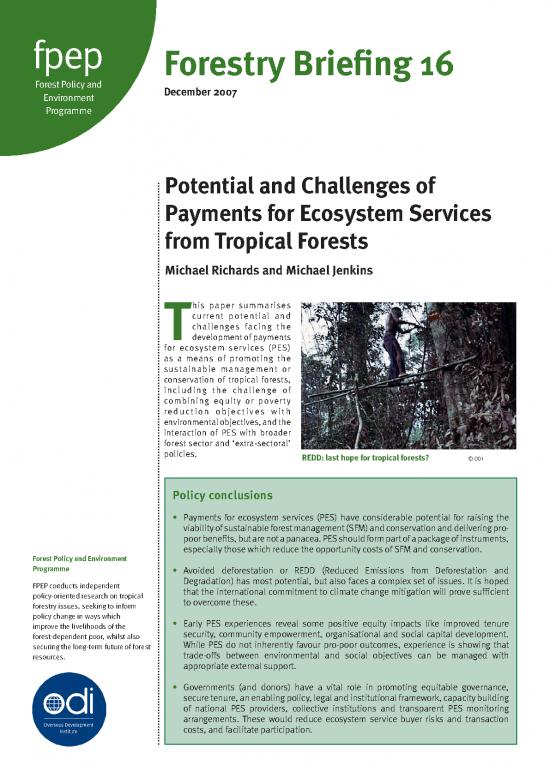 picture_The Environment Pdf 9076 | 12  Potential And Challenges Of Payments For Ecosystem Services From Tropical Forests | Kehutanan
