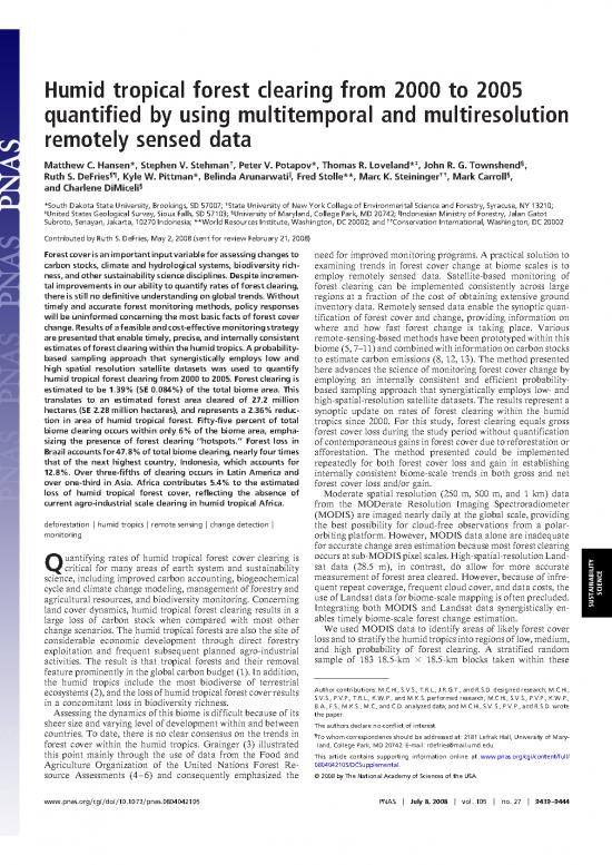 picture1_Environmental Science Pdf 9091 | 05 02 Humid Tropical Forest Clearing From 2000 To 2005 Quantified By Using Multitemporal And Multiresolution Remotely Sensed Data | Kehutanan