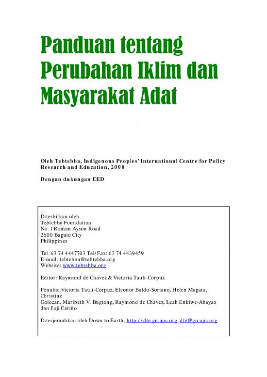 picture_Research Pdf 9099 | 09 Panduan Tentang Perubahan Iklim Dan Masyarakat Adat | Kehutanan